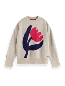 Scotch & Soda Oversized intarsia knitted sweater NHD-CRP