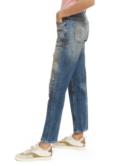 Scotch & Soda De Sky jeans met rechte pijpen en slijtage NHD-SDE