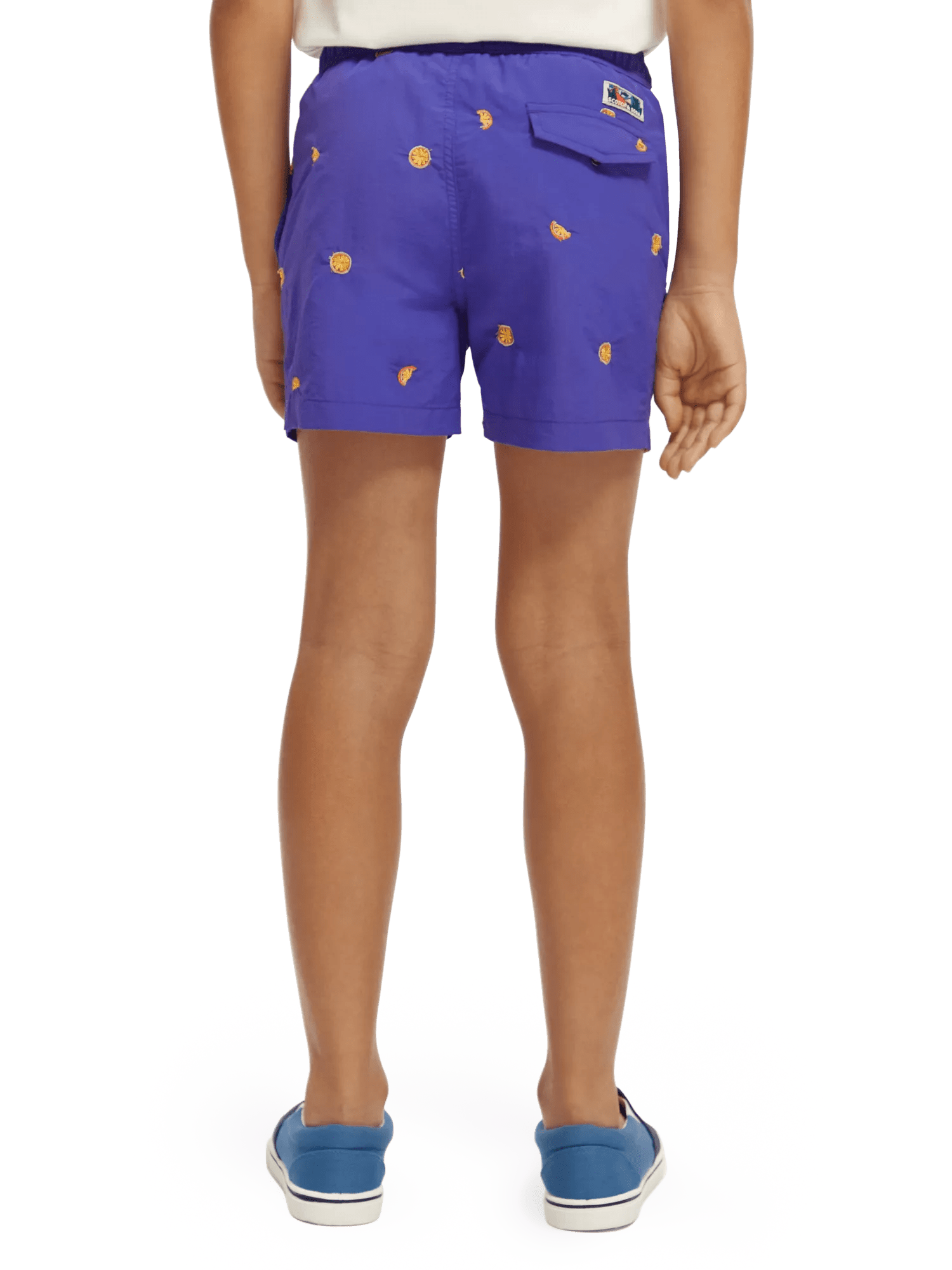 Scotch & Soda Short length - All-over embroidered swim shorts NHD-BCK