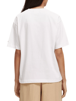 Scotch & Soda Pixel flower loose fit T-shirt in Organic Cotton NHD-BCK