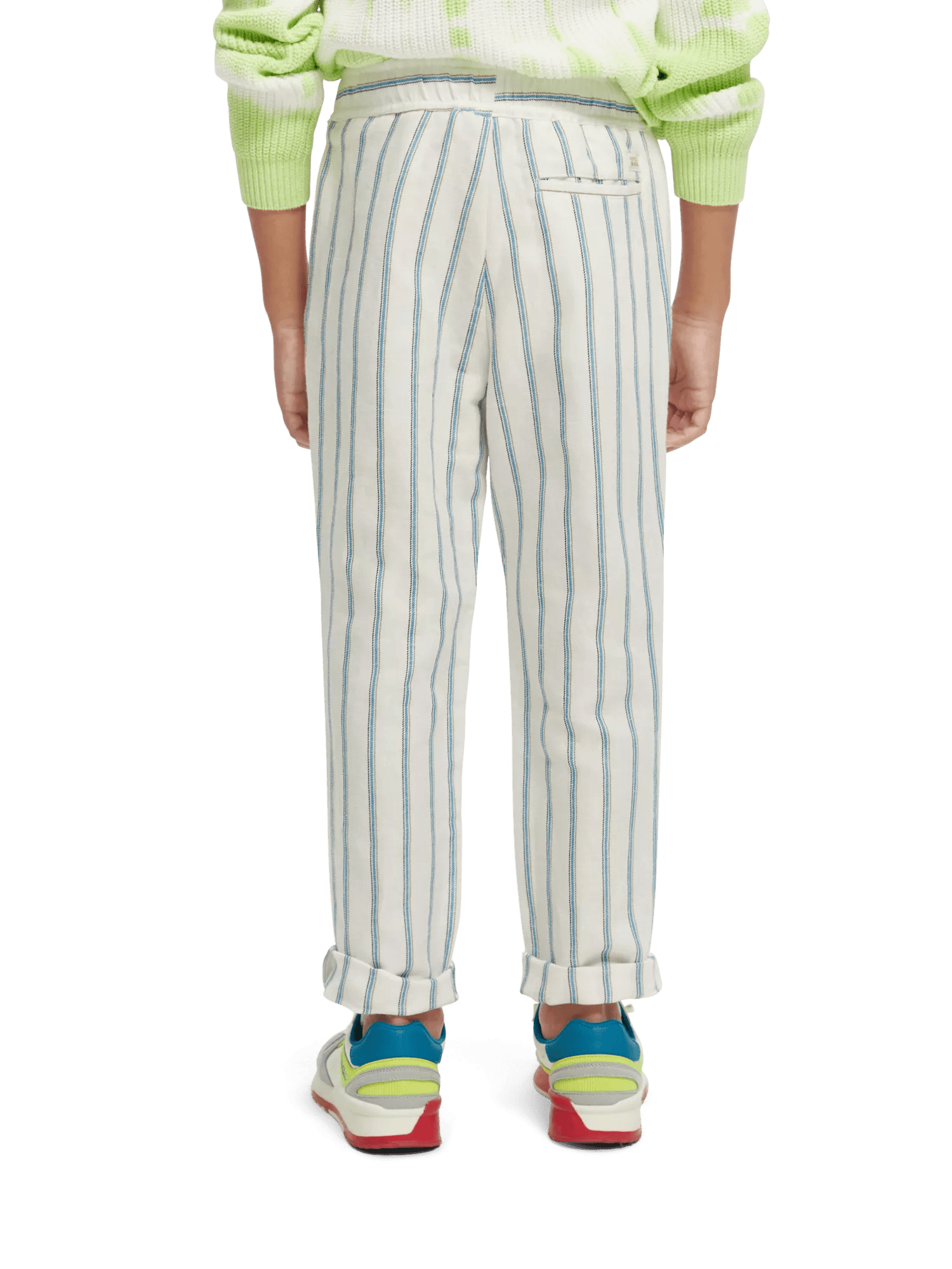 Scotch & Soda Relaxed tapered-fit linen-blended trousers NHD-BCK