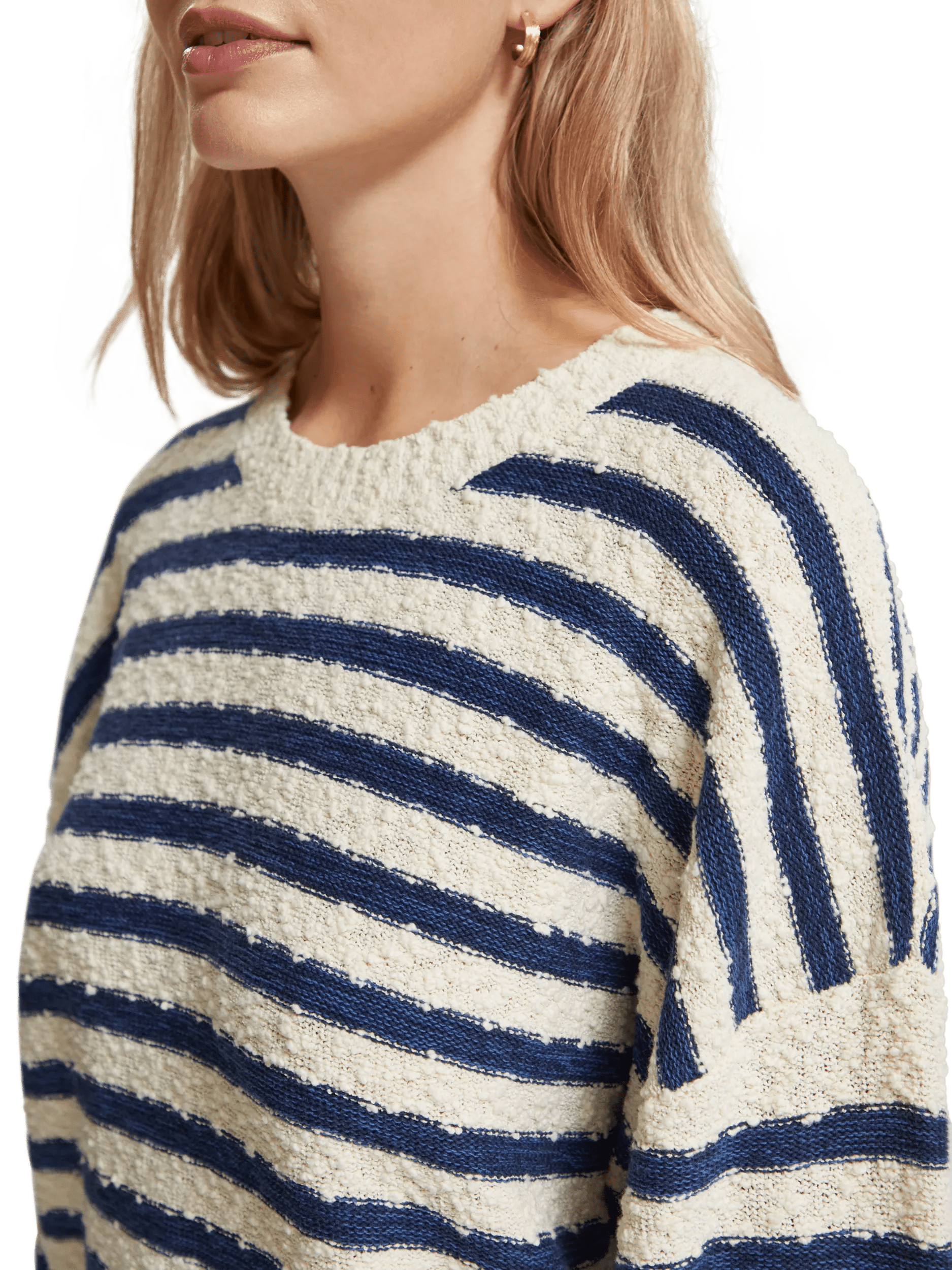 Scotch & Soda Breton striped oversized pullover sweater MDL-DTL2