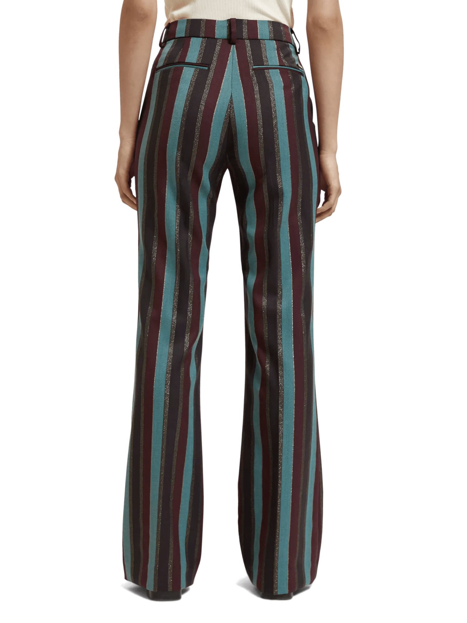 Striped flared pants