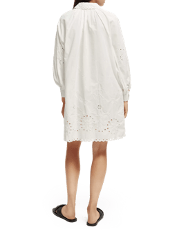 Scotch & Soda Shirt dress with embroidery detail in Organic Cotton NHD-BCK