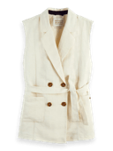 Scotch & Soda Belted double-breasted gilet NHD-CRP