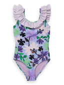 Scotch & Soda All-over printed contrast ruffle bathing suit FNT