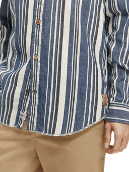 Scotch & Soda Regular-Fit Yarn-Dyed Linen Blend Shirt NHD-DTL1