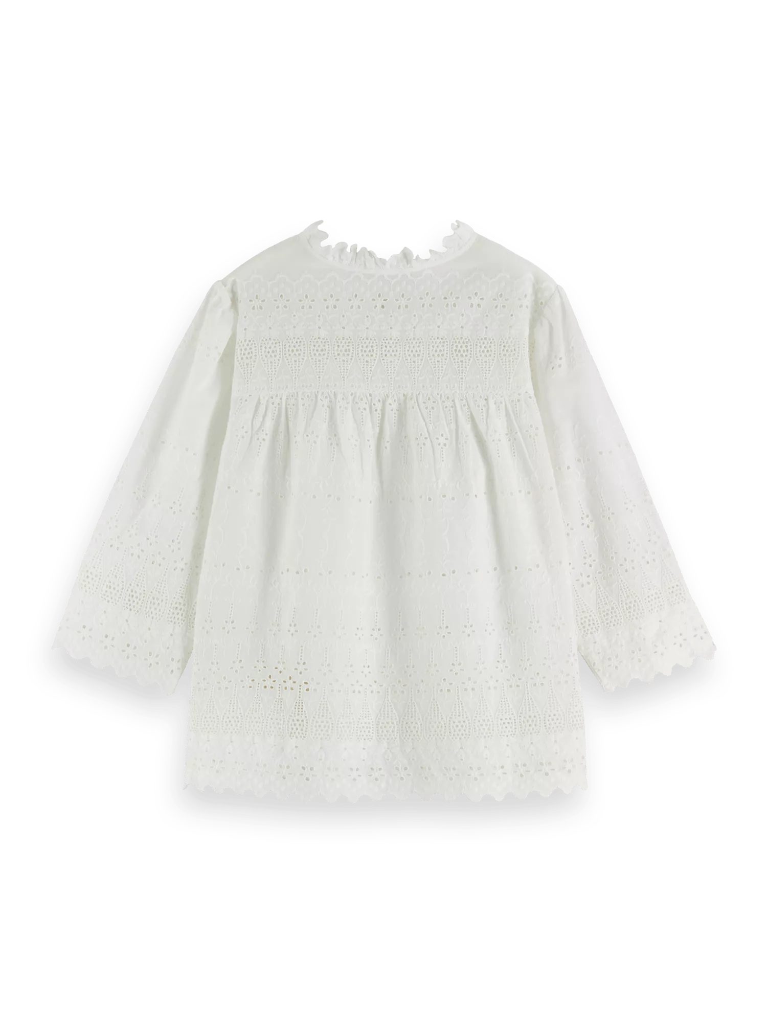 Scotch & Soda Anglaise blouse met broderie BCK