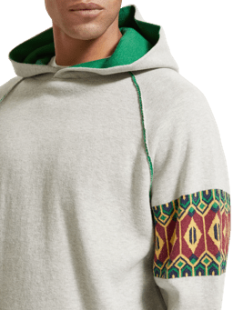 Scotch & Soda Regular fit knitted graphic hoodie MDL-DTL1