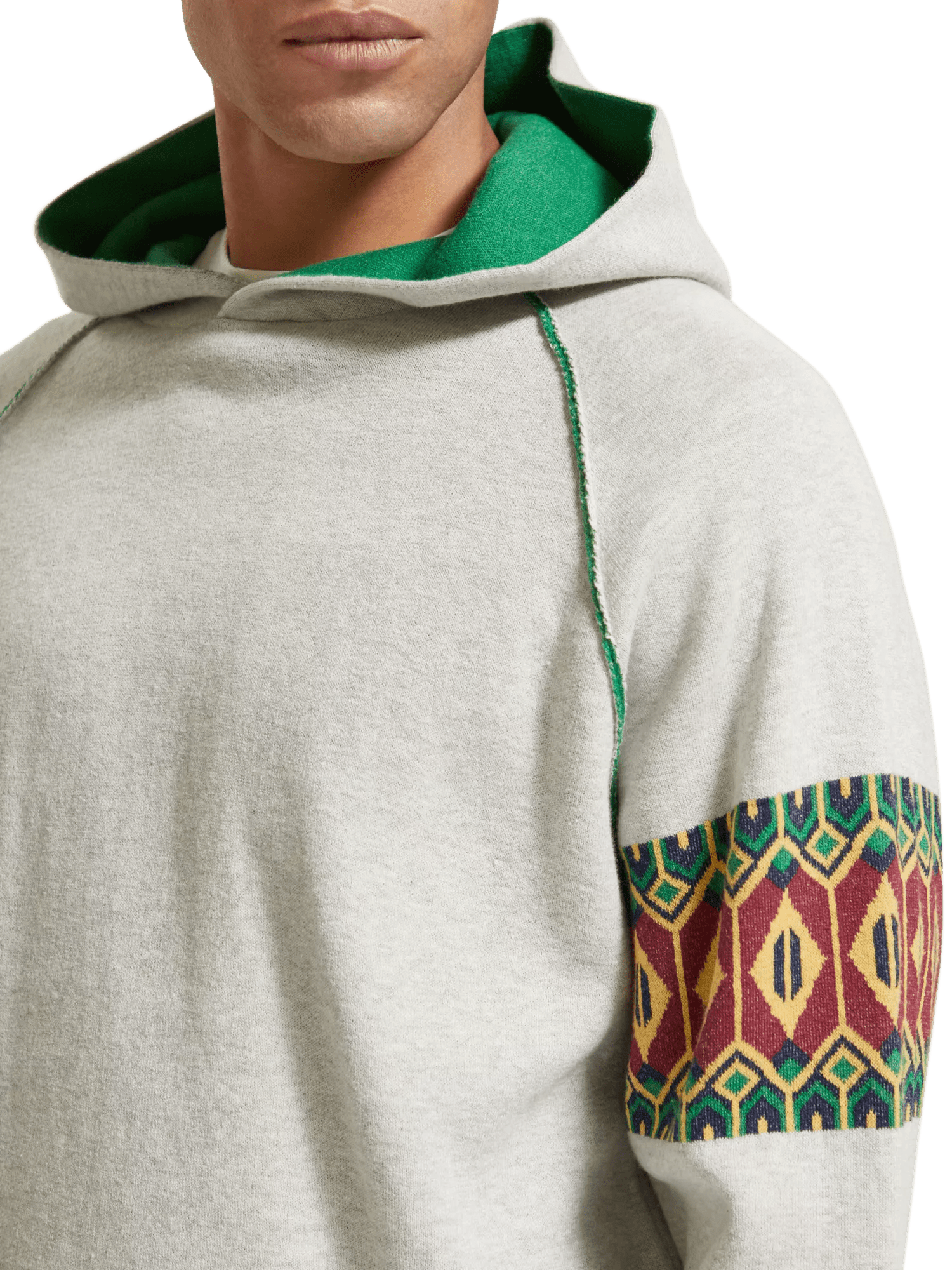 Scotch & Soda Regular fit knitted graphic hoodie MDL-DTL1