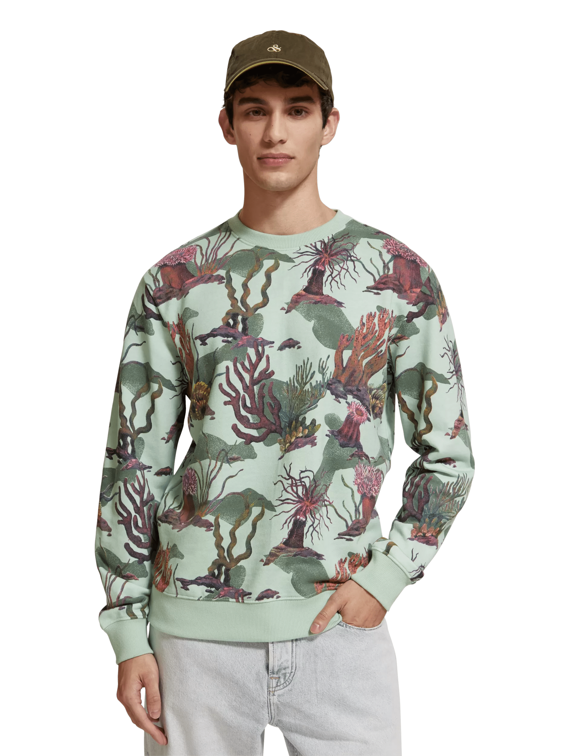 All-over print crewneck sweatshirt