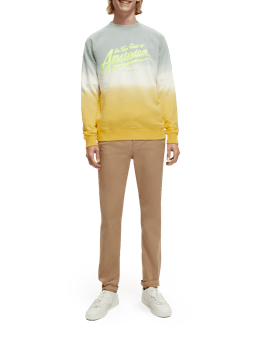 Scotch & Soda Dip-dyed crewneck artwork sweatshirt NHD-FNT