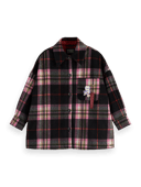 Scotch & Soda Padded checked wool-blended overshirt NHD-CRP