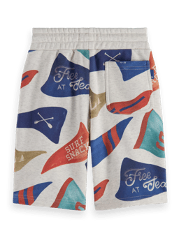 Scotch & Soda Mid-length printed sweat shorts BCK