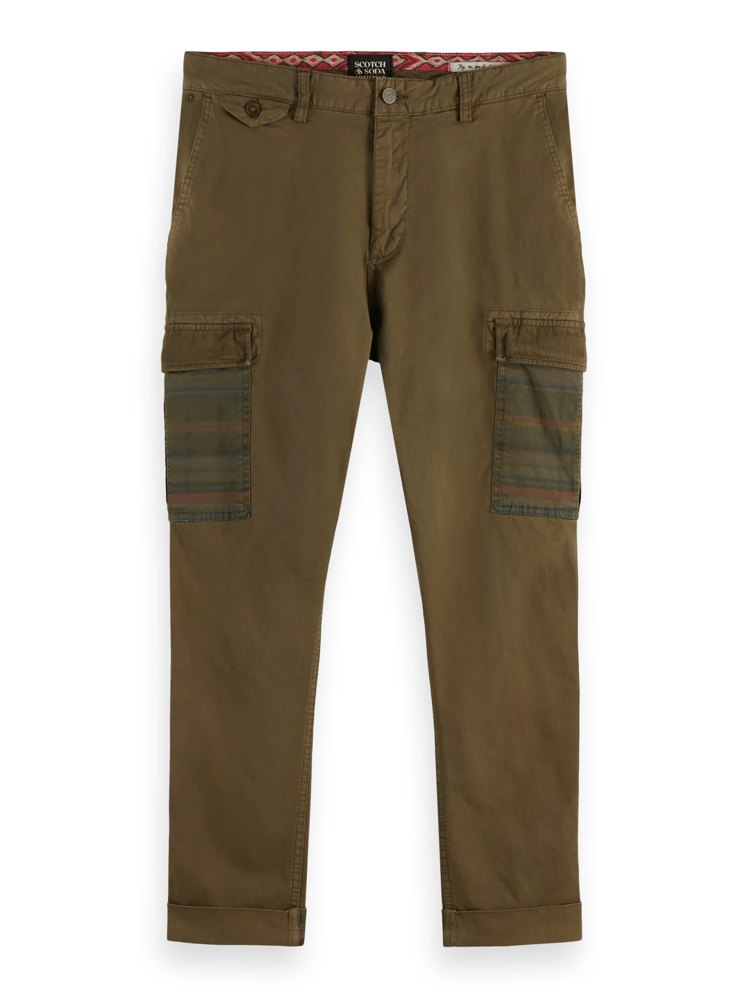Scotch & Soda Loose tapered-fit garment-dyed cargo trousers FNT