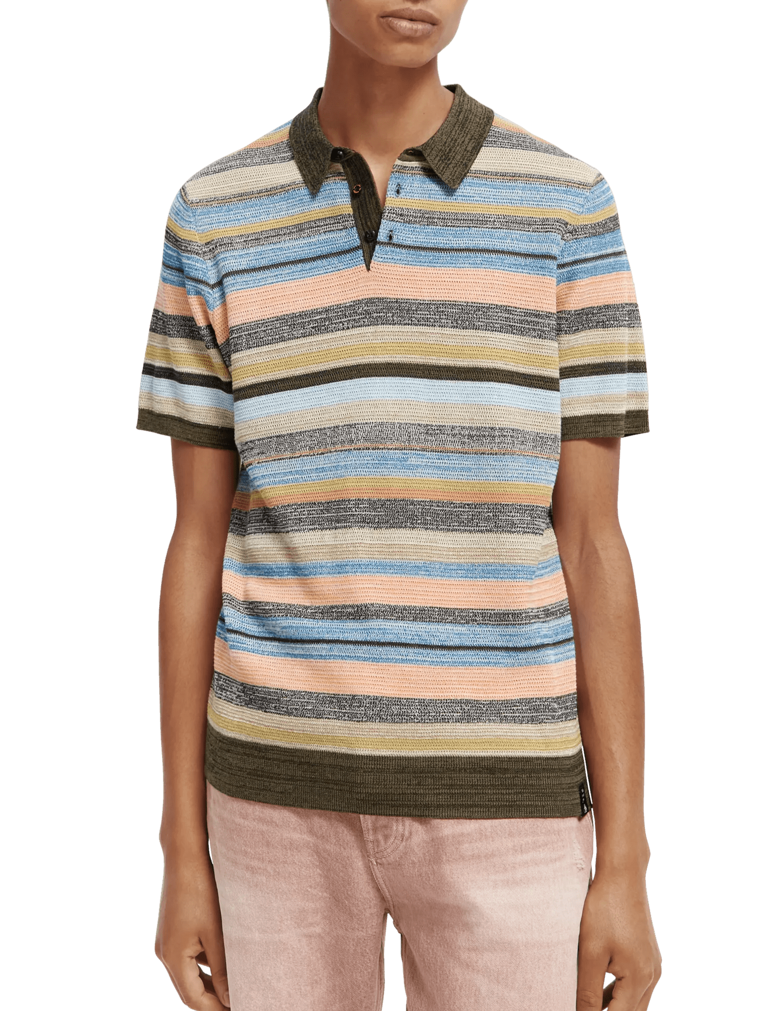 Scotch & Soda Cotton structure-knitted polo NHD-CRP