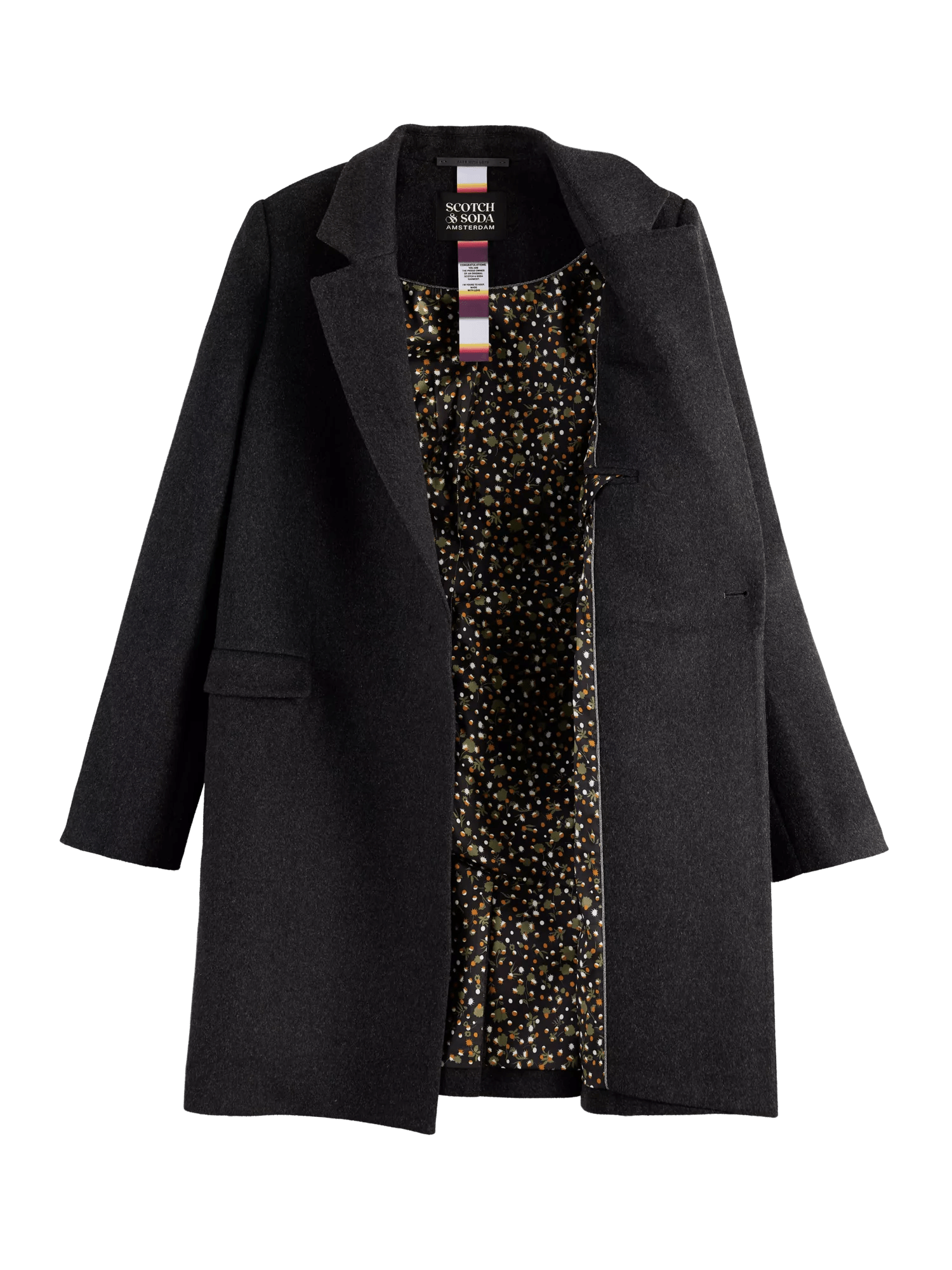 Scotch & Soda Tailored single-breasted wool-blended coat DTL1