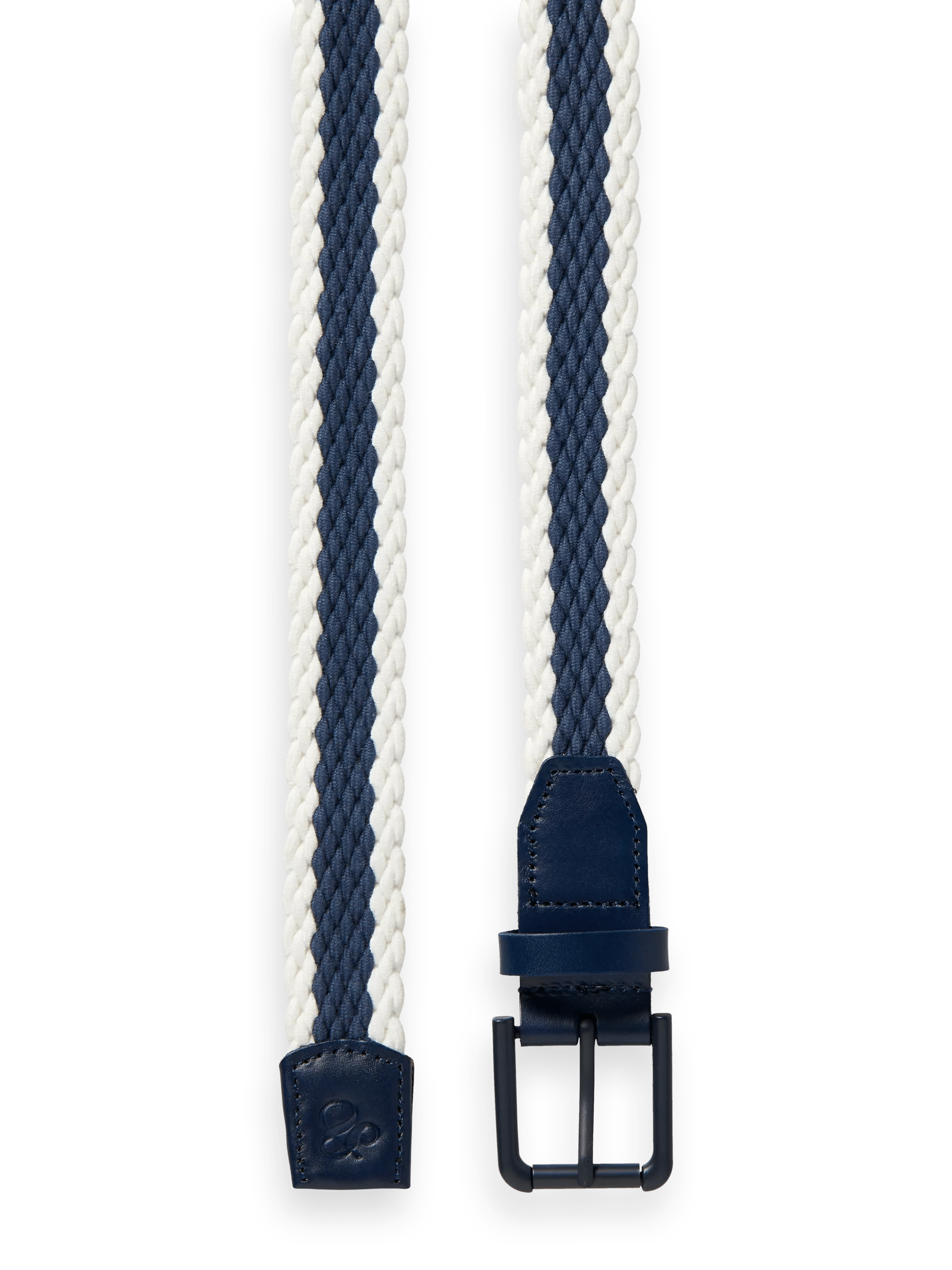 Scotch & Soda Leather-trimmed cord belt DTL1