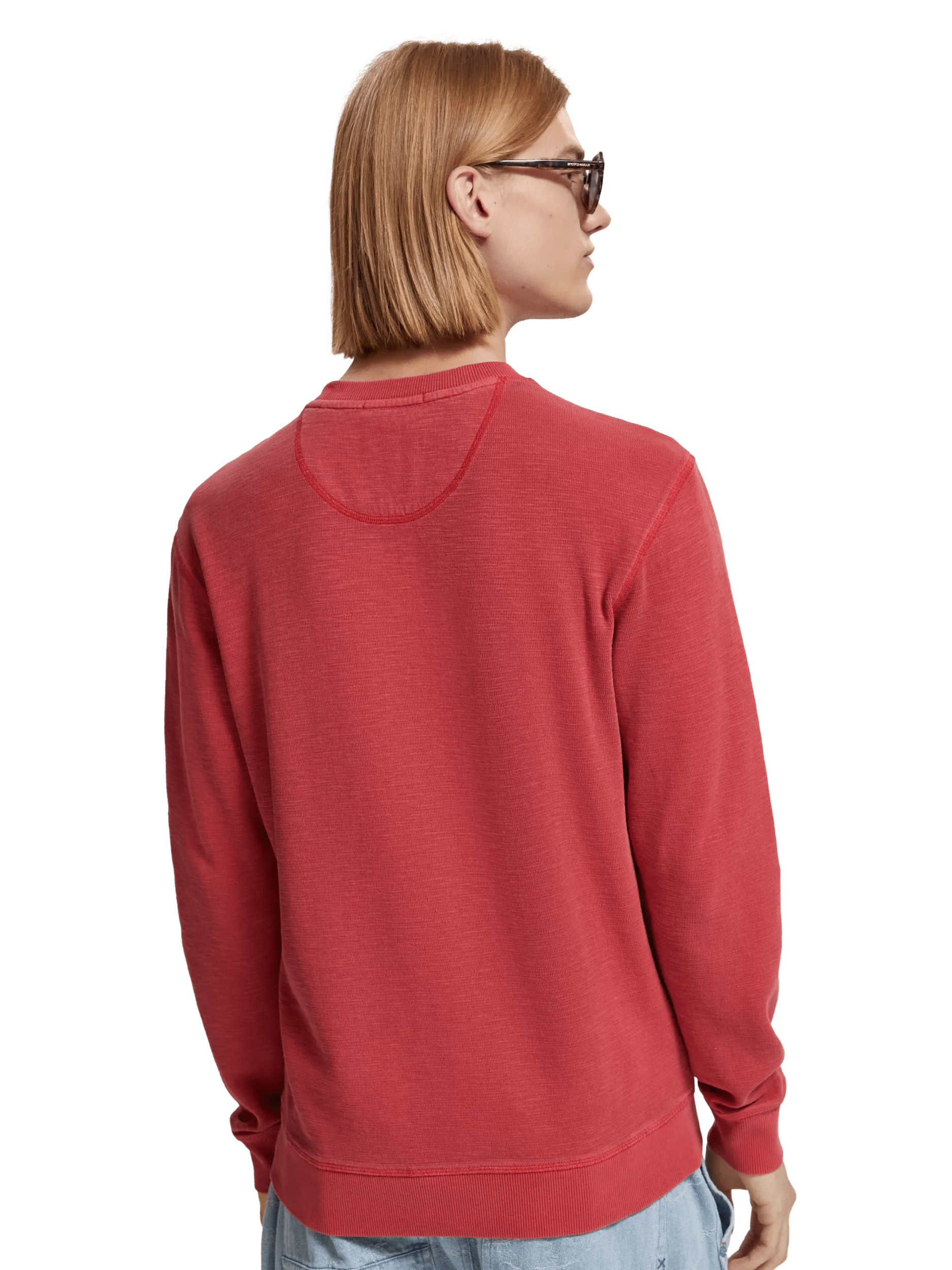 Scotch & Soda Garment-dyed crewneck sweatshirt MDL-BCK