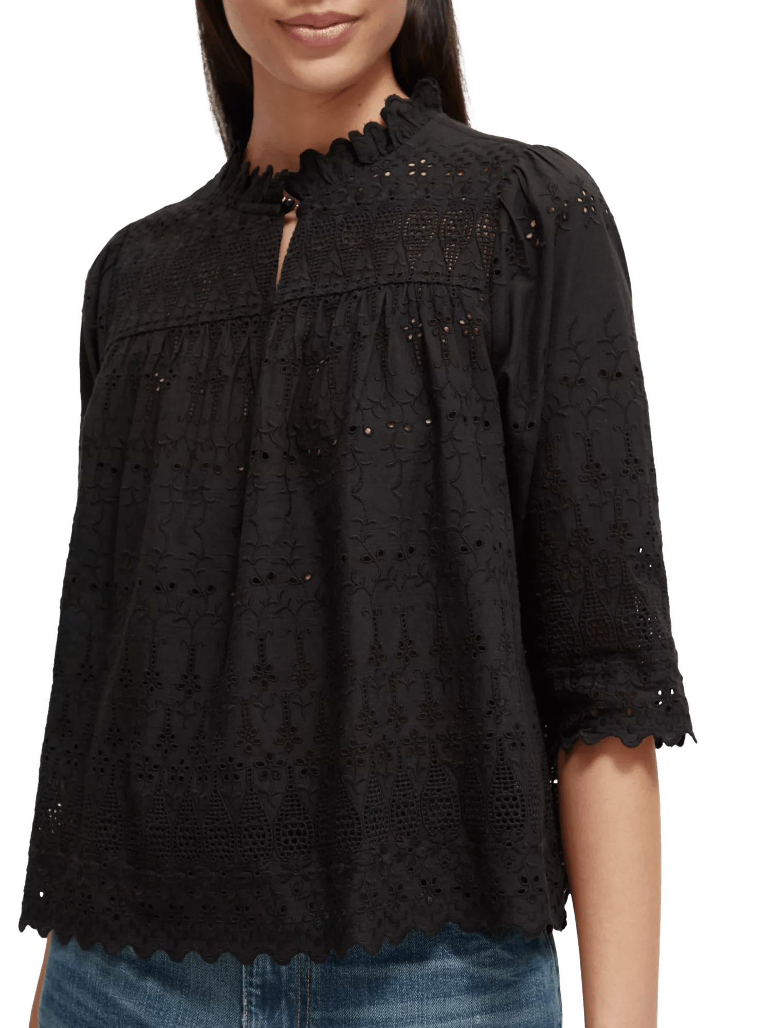 Scotch & Soda Broderie anglaise blouse MDL-DTL1