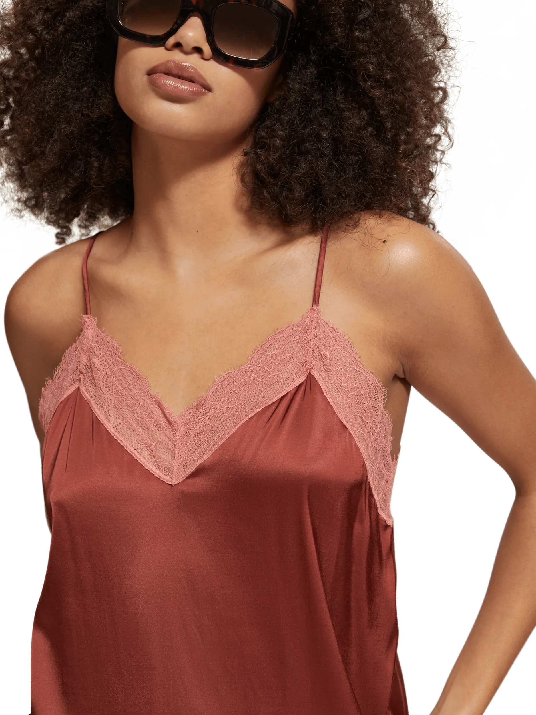 Scotch & Soda Camisole with contrast lace trim MDL-DTL1