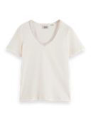 Scotch & Soda Short-sleeved V-neck T-shirt MDL-CRP