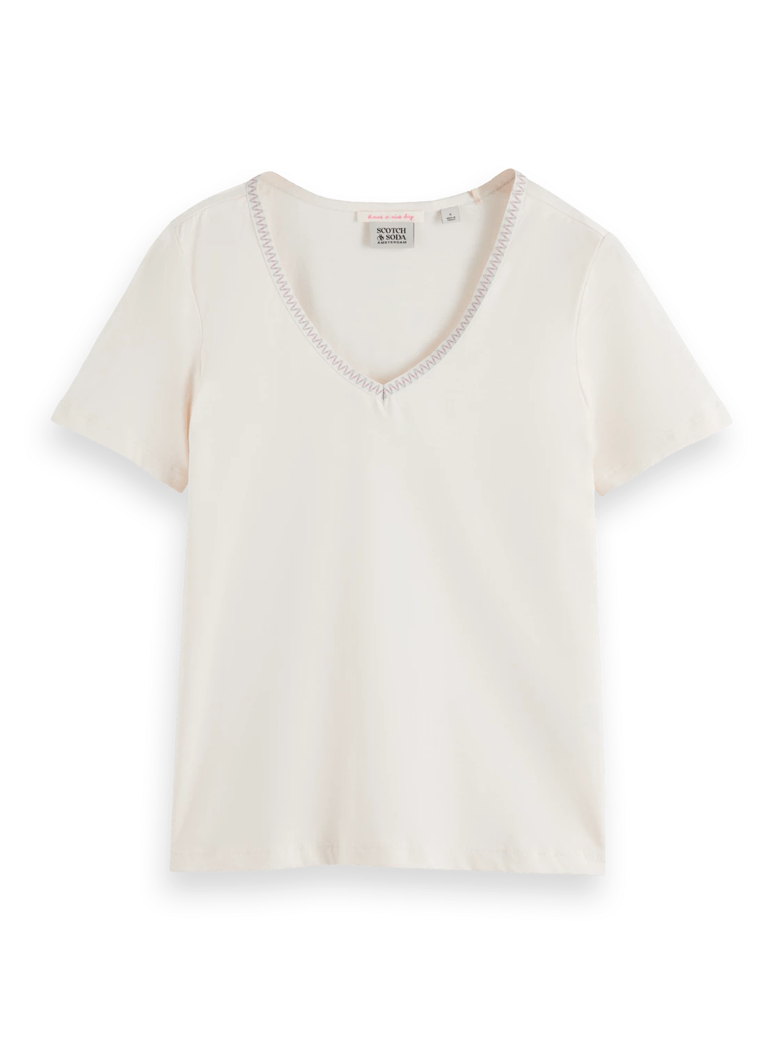Scotch & Soda Short-sleeved V-neck T-shirt FNT