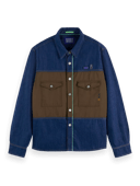 Scotch & Soda Denim overshirt with contrast panelling NHD-CRP