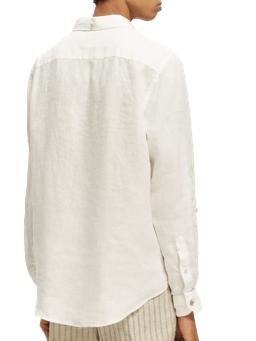 Scotch & Soda Linen shirt with sleeve roll-up NHD-BCK