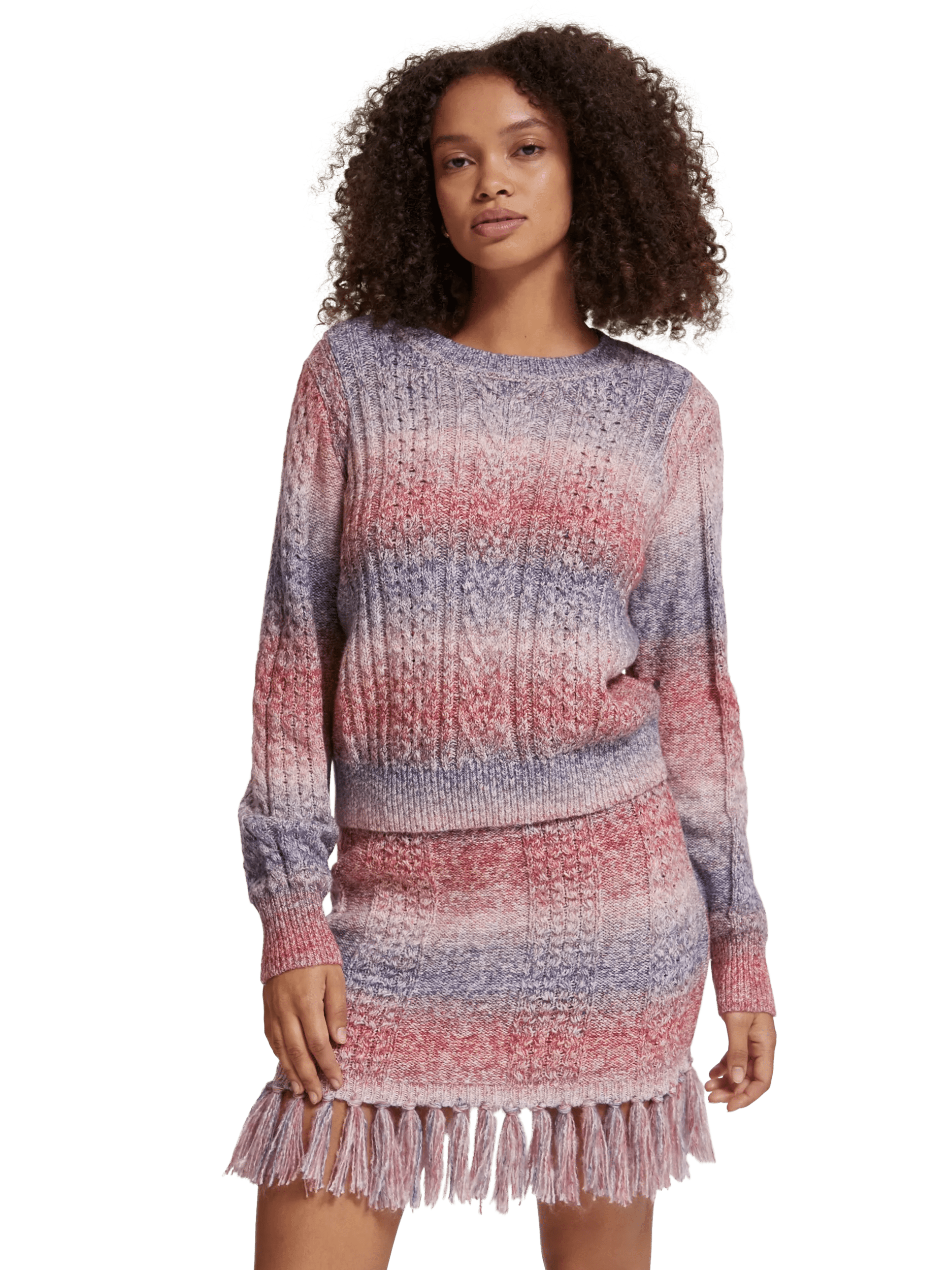 Cable knitted sweater