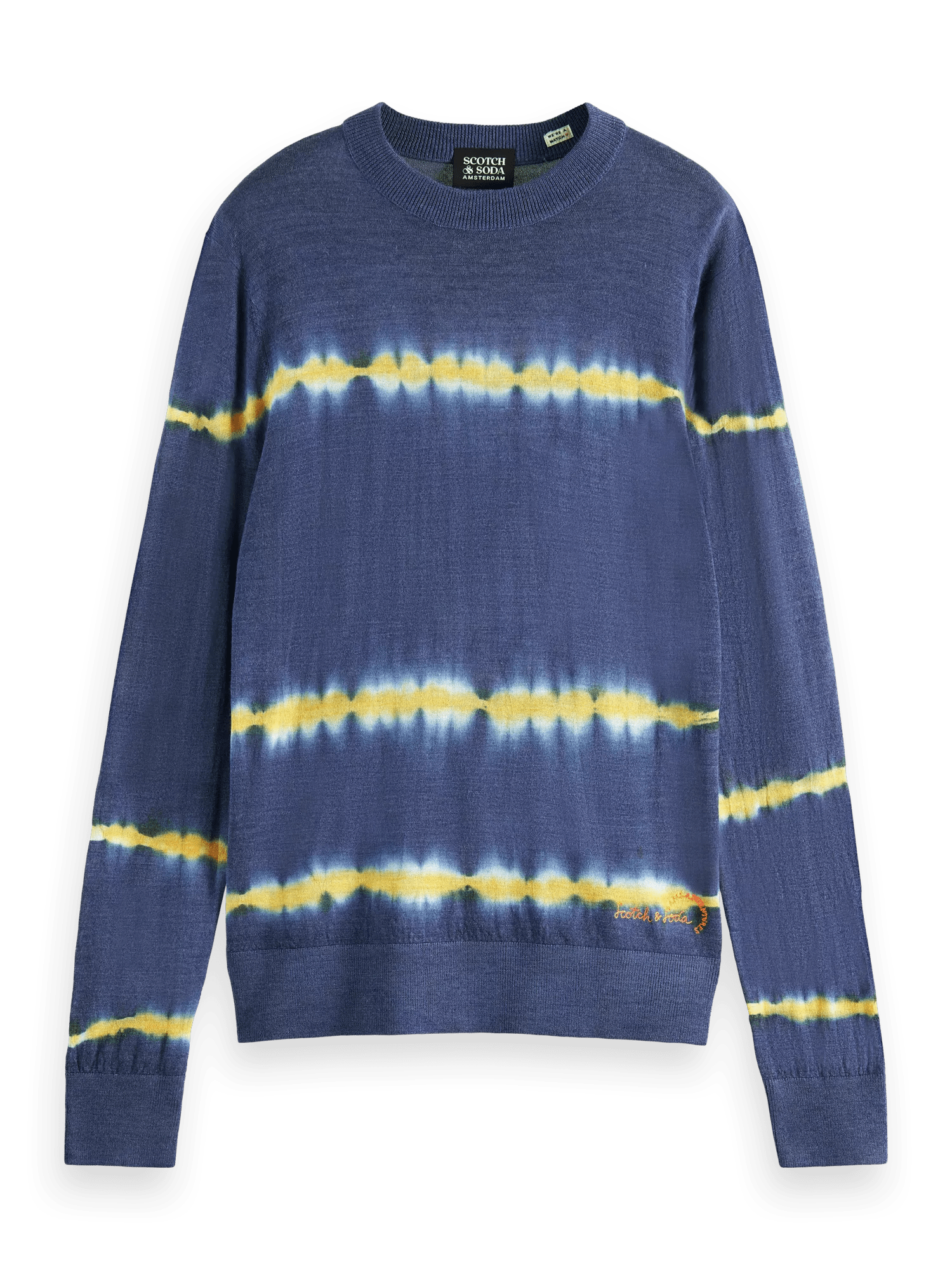Scotch & Soda Leichter „Tie-Dye“-Pullover aus einer Wollmischung mit Rundhalsausschnitt FNT