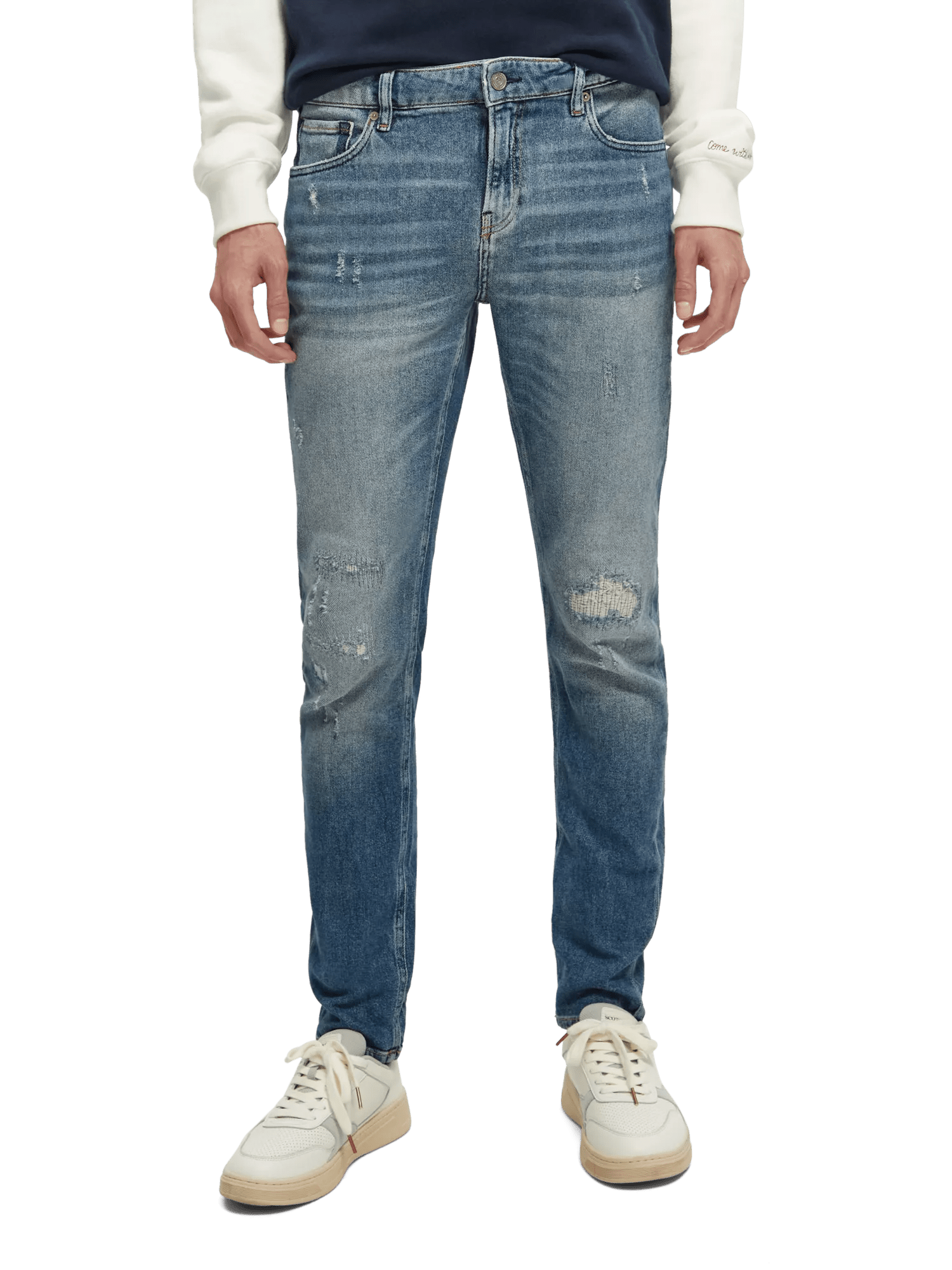 Scotch & Soda The Skim super-slim fit jeans - Broke Blauw NHD-CRP
