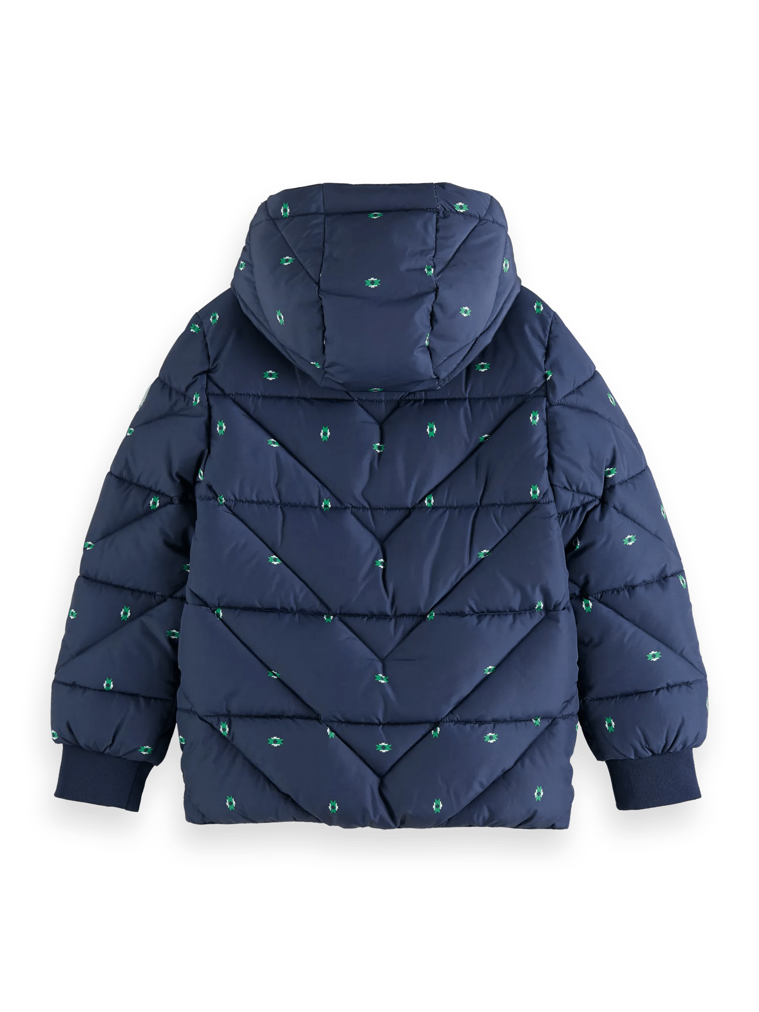 Scotch & Soda Water repellent puffed jacket with removable hood BCK