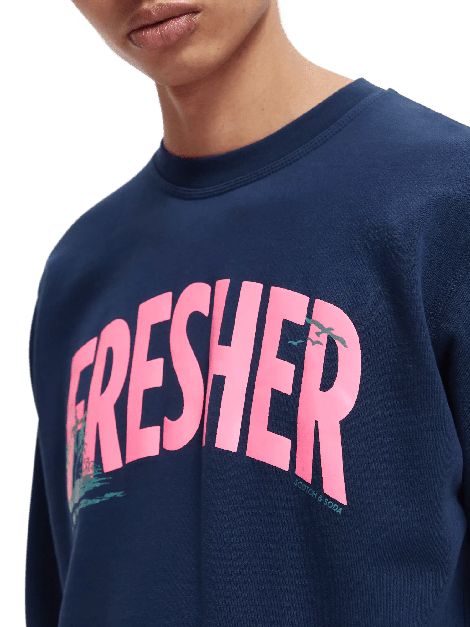 Scotch & Soda Fluorescent graphic crewneck sweatshirt NHD-DTL1