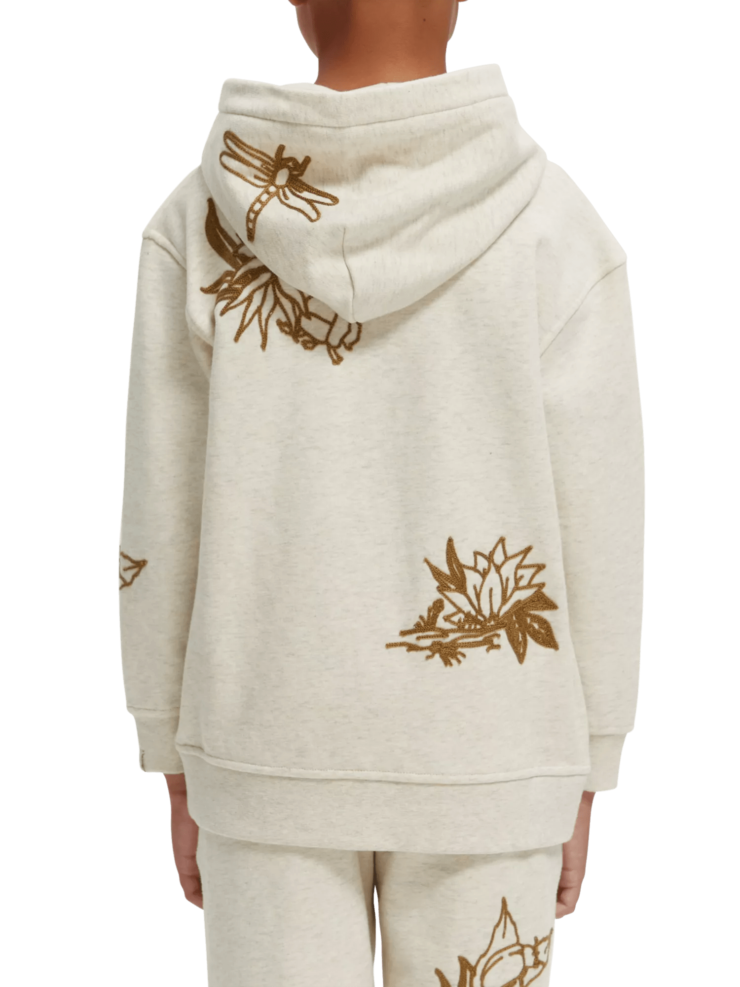 Scotch & Soda Hoodie with placed embroideries in Organic Cotton NHD-BCK