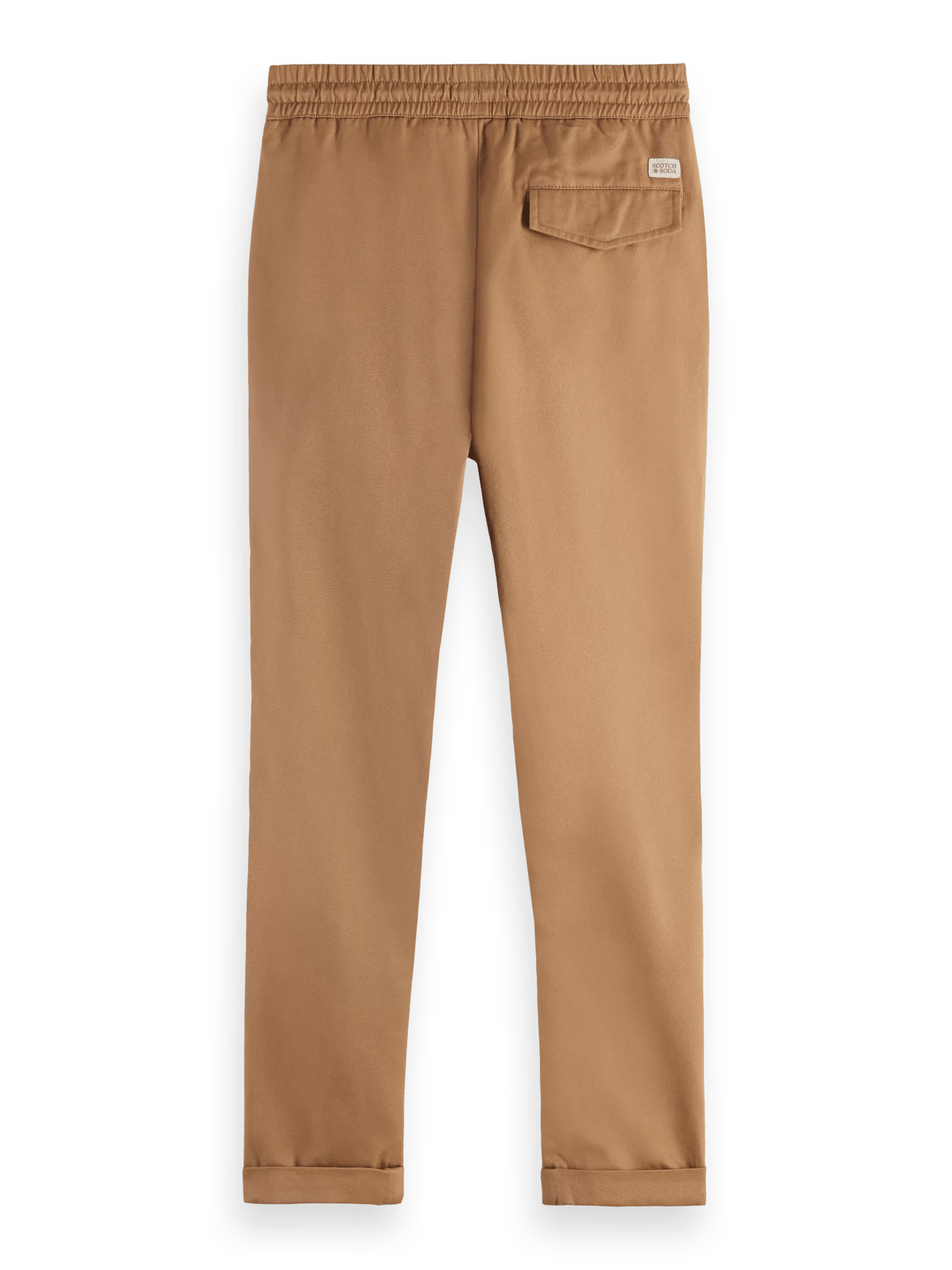 Scotch & Soda Relaxed slim fit organic cotton twill trousers BCK