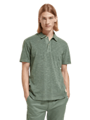 Scotch & Soda Garment-dyed jersey polo in Organic Cotton 174564_1081_MDL_CRP