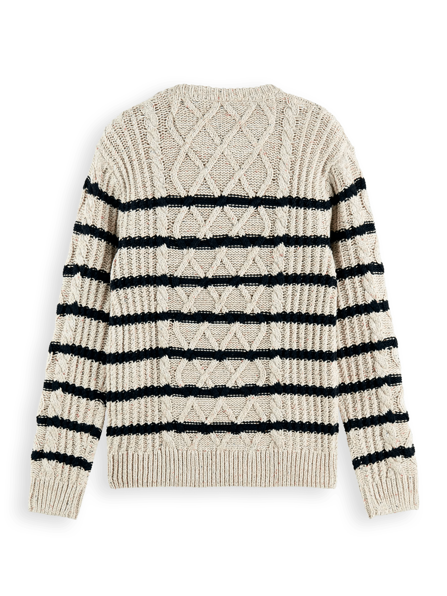 Scotch & Soda Speckled cable knit crewneck sweater BCK