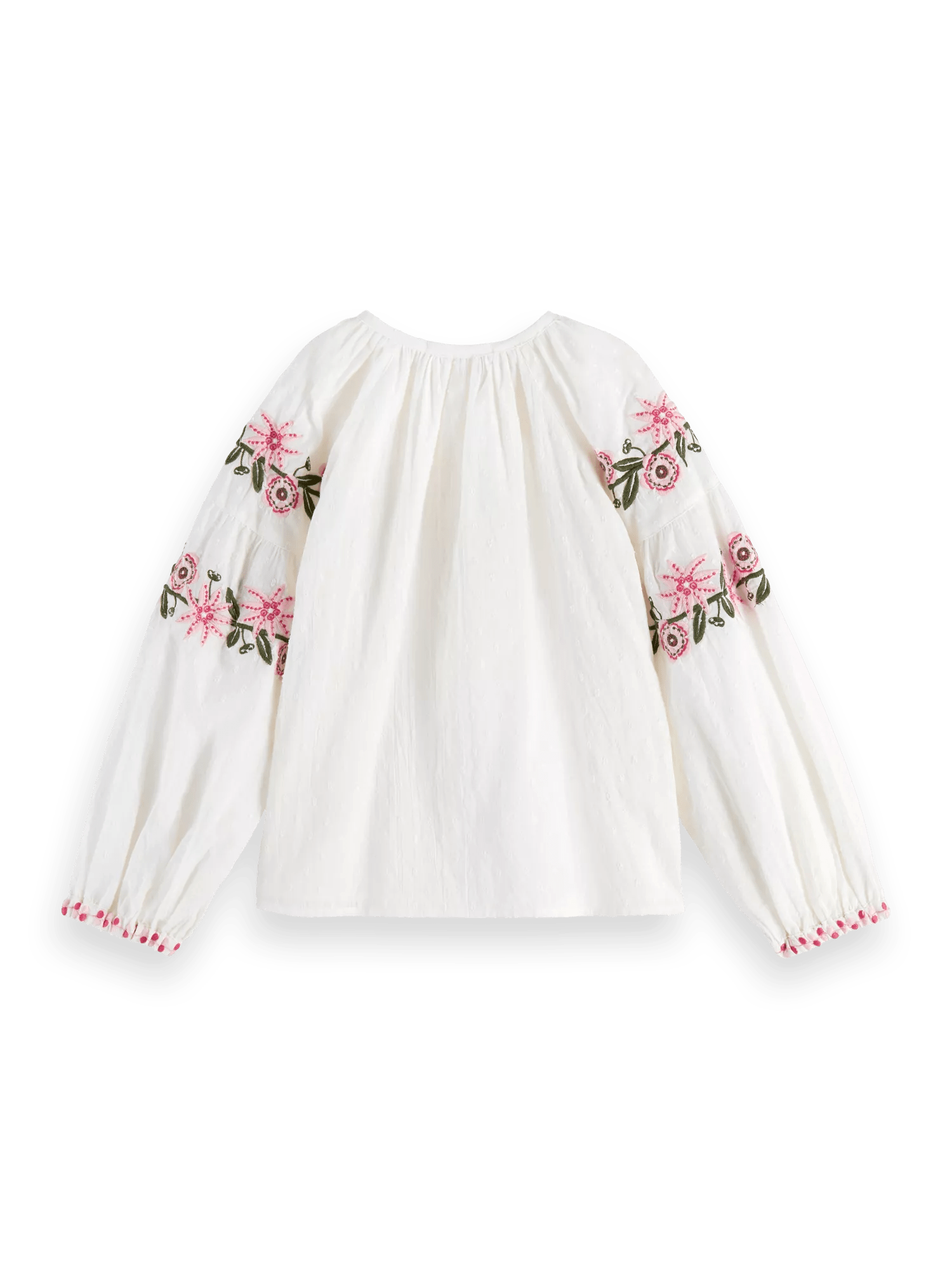 Scotch & Soda Long-sleeved flower embroidery top BCK