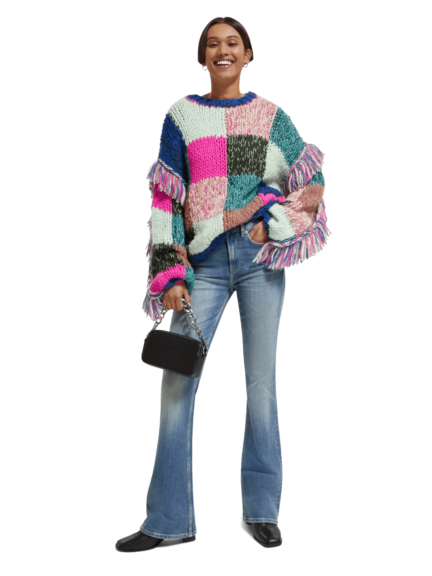 Scotch & Soda Multicolour hand-knit sweater MDL-FNT