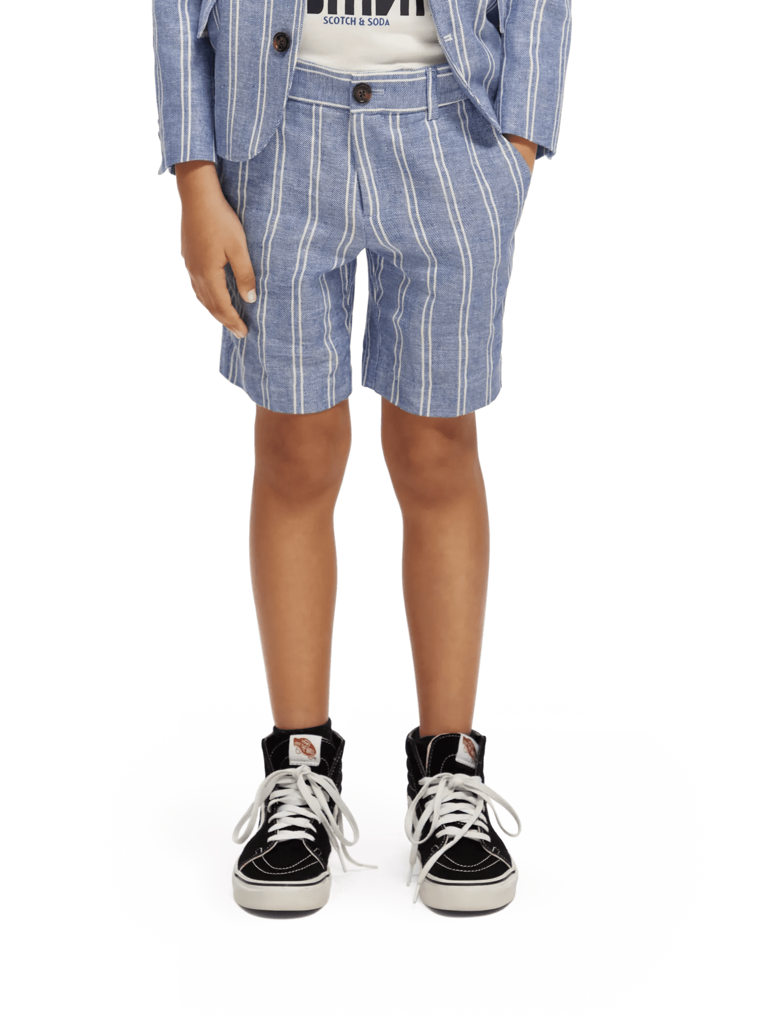 Scotch & Soda Striped Linen dressed shorts NHD-CRP