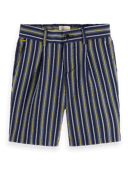 Scotch & Soda Longer length - Yarn-dyed stripe seersucker shorts FNT