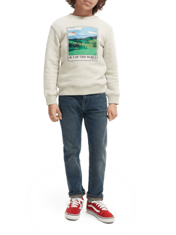 Scotch & Soda Sweatshirt aus Bio-Baumwolle mit Rundhalsausschnitt und Artwork NHD-FNT