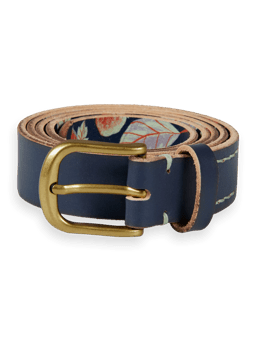 Scotch & Soda Leather belt with printed backside FNT