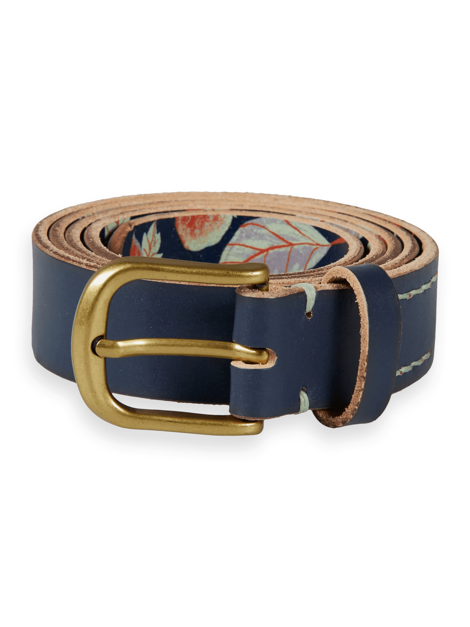 Scotch & Soda Leather belt with printed backside FNT
