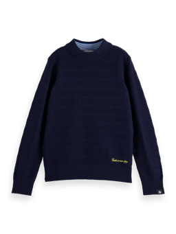 Scotch & Soda Structured pullover contains wool FNT