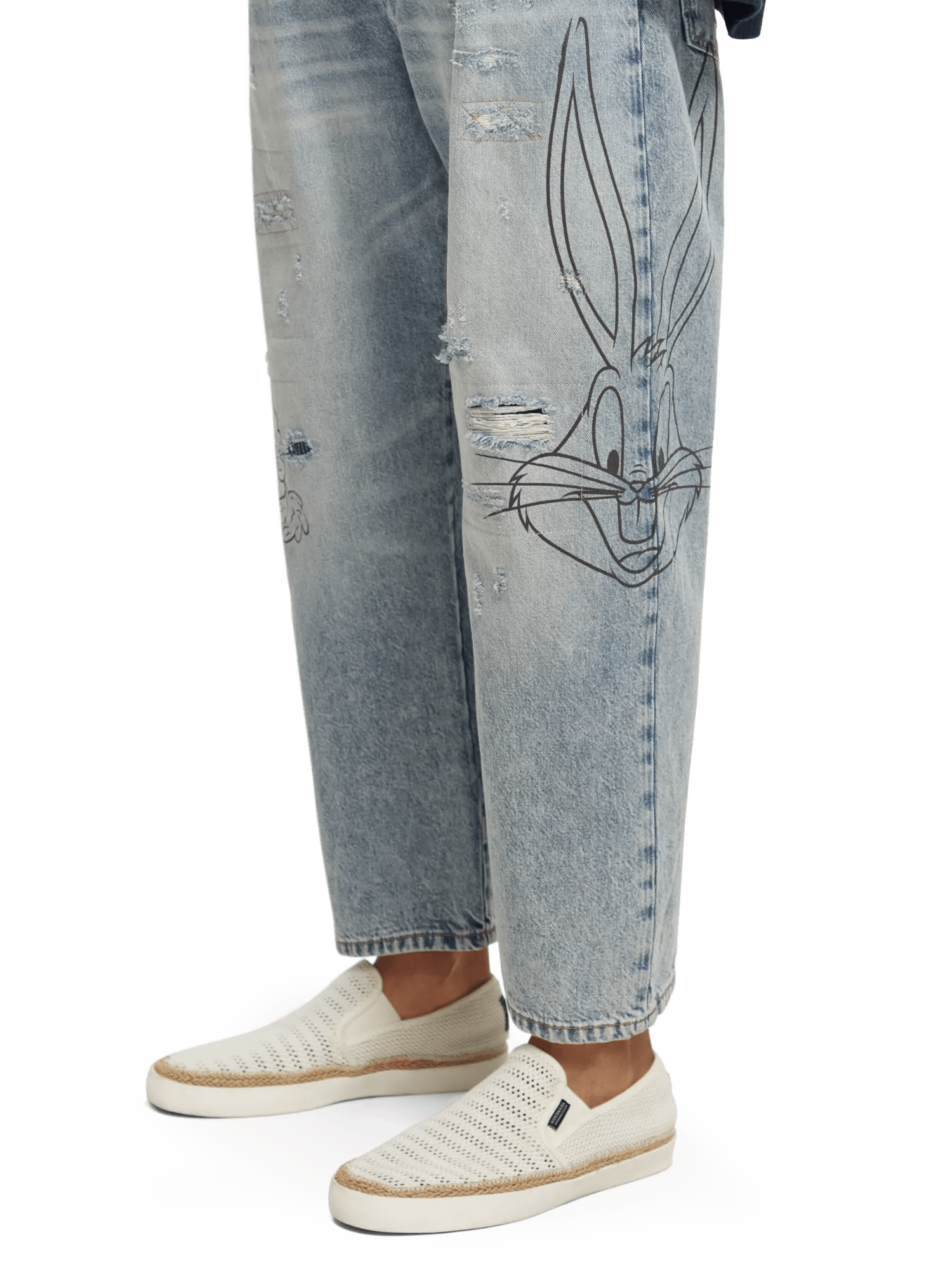 Scotch & Soda Bugs Bunny- The Spirit unisex relaxed jean -That's All Folks NHD-DTL1