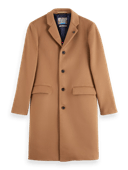 Scotch & Soda Single-breasted wool-blended overcoat MDL-CRP