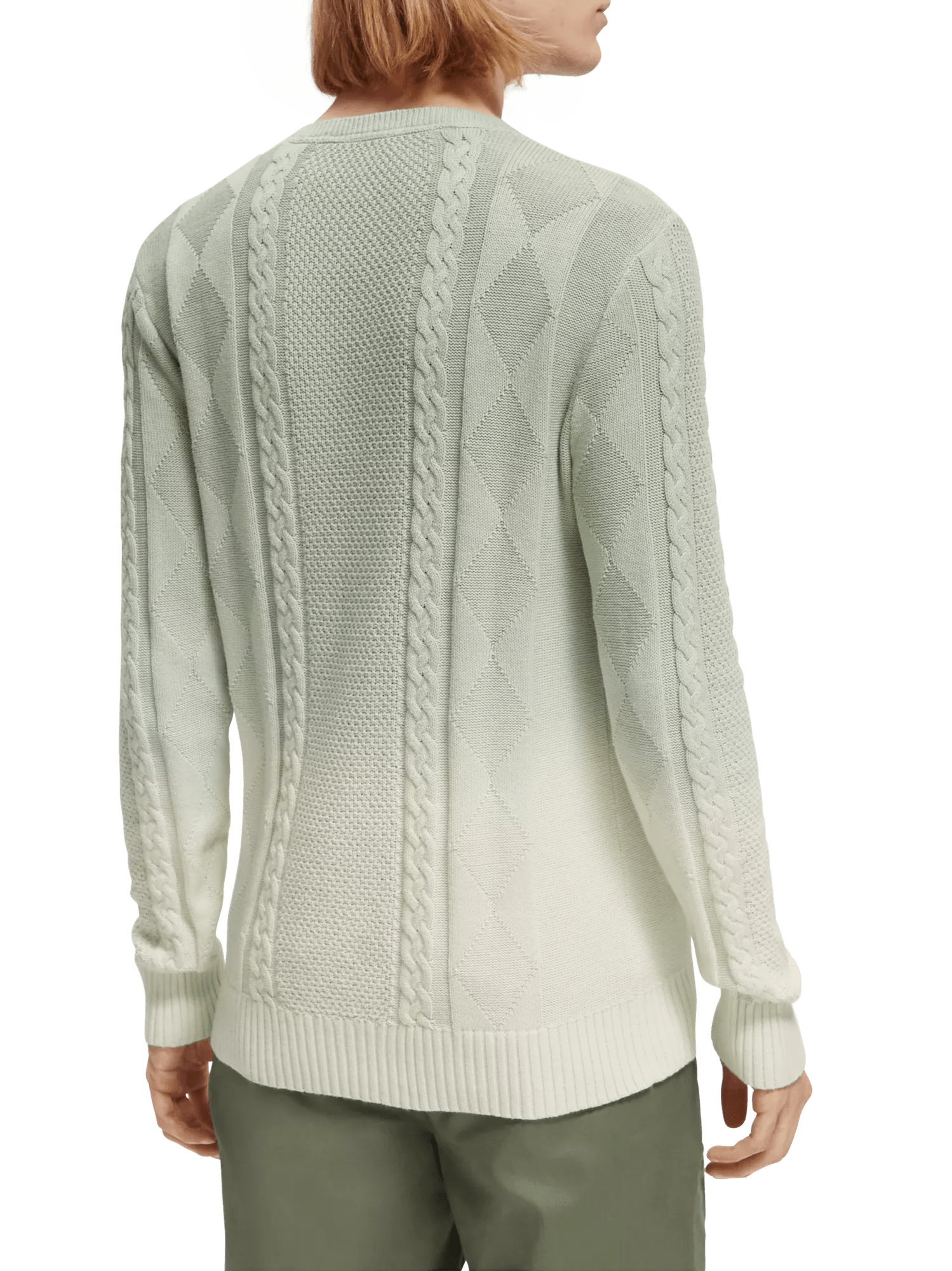 Scotch & Soda Gradient cotton cable knit pullover NHD-BCK
