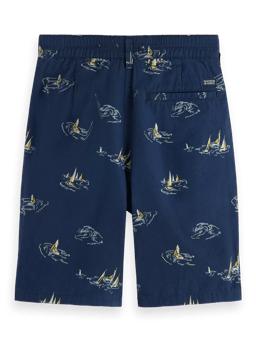 Scotch & Soda Mid length - all-over printed chino short BCK